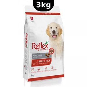 غذای خشک توله سگ رفلکس طعم گوشت و برنج 3 کیلوگرم ا Reflex Puppy Food Beef Rice 3kg